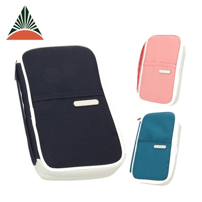 Polyester Zipper Custom Business Credit Card Holder Wallet