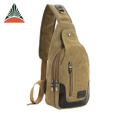 OEM Canvas Messenger Shoulder Backpack Sling Chest Bag For Men